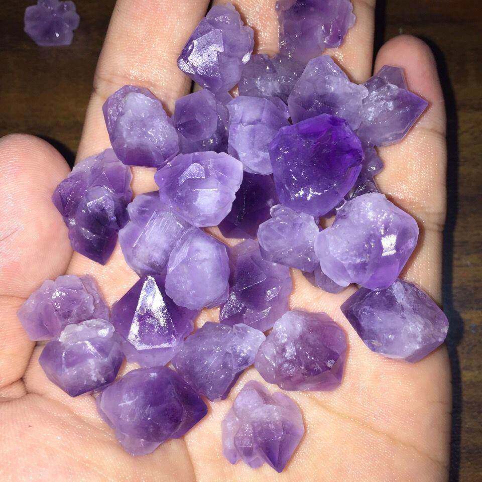 天然紫水晶碎石紫晶簇小紫晶花矿石消磁标本薰香石摆件装饰裸石