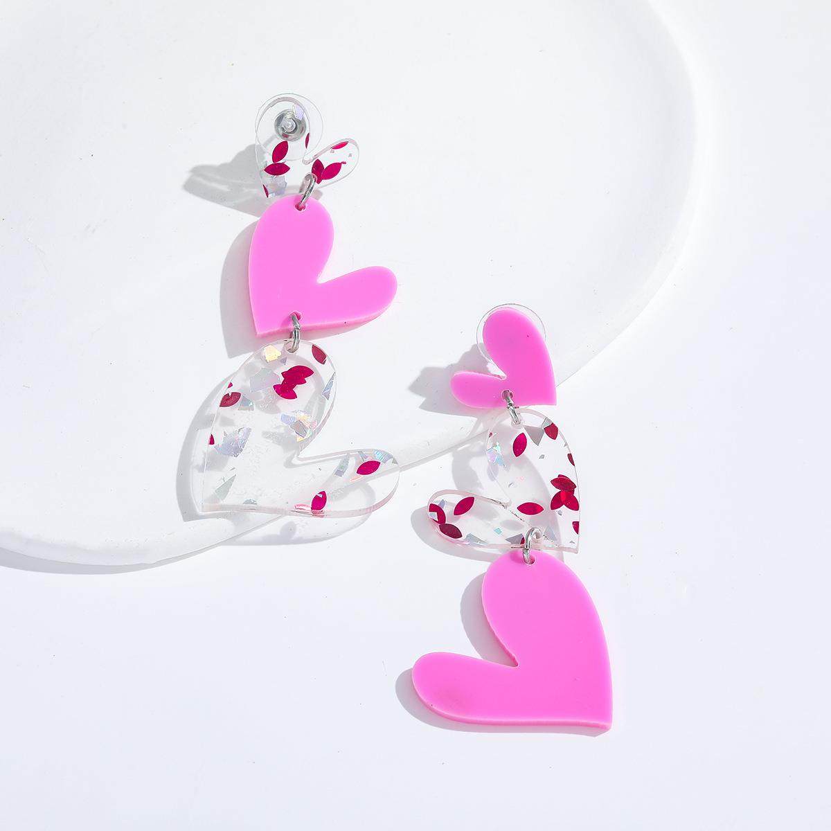 亚马逊情人节耳环爱心镜面亚克力耳饰甜美气质个性耳钉手工制作,饰品/流行首饰/时尚饰品新,耳环,淘宝优惠券,粉丝福利购,淘宝优惠卷