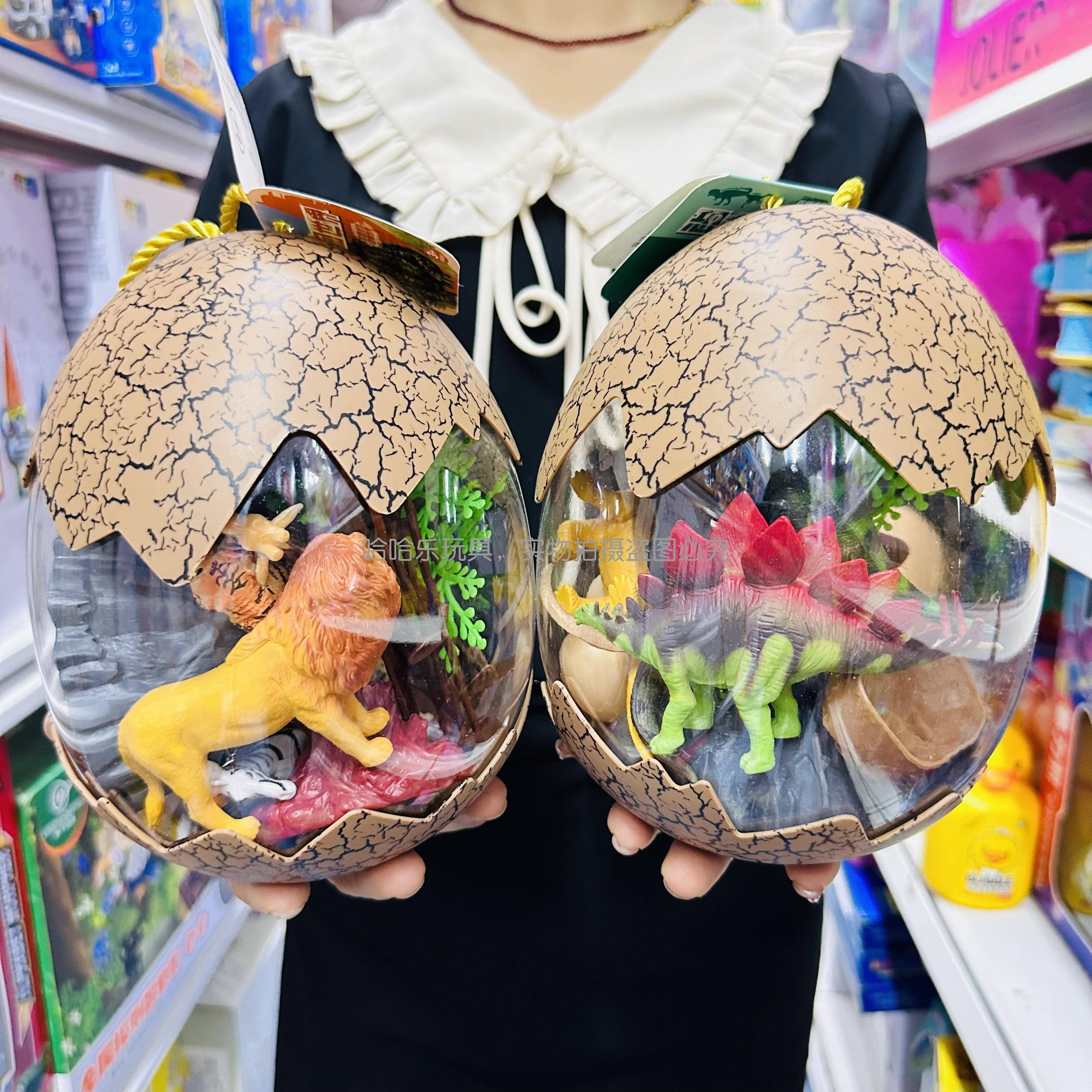 儿童恐龙蛋玩具套装野生动物模型蛋霸王龙翼爬行昆虫儿童认知玩具