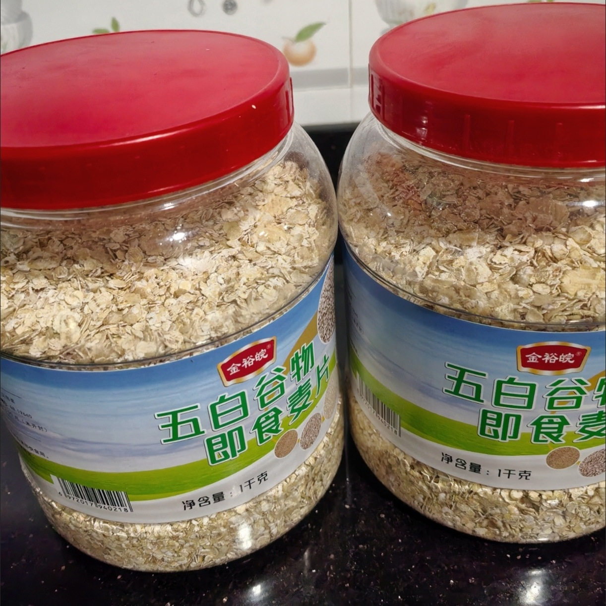 五白谷物即食燕麦片1000g/罐原味，免煮开水冲泡早餐高饱腹速食品,咖啡/麦片/冲饮,纯燕麦片,淘宝优惠券,粉丝福利购,淘宝优惠卷