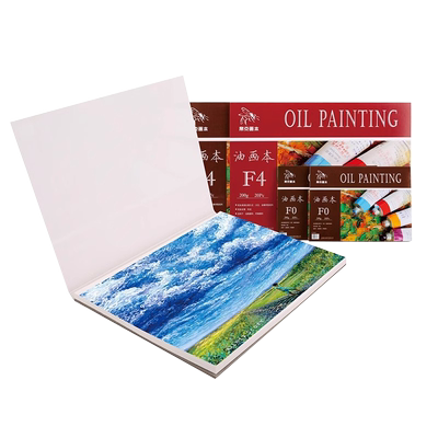 奥文帛克便携油画本F0F4F6F820张初学者美术生专用的油画颜料考试绘画本丙烯绘画本硬质托板画画专业油画本纸