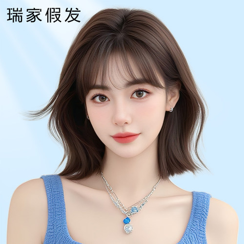 瑞家真人发丝外翻短卷发自然假发
