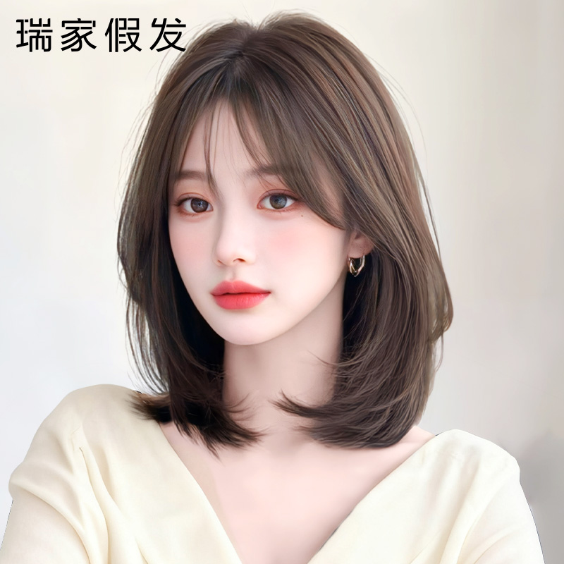 瑞家+全头套+真人发丝+方圆脸