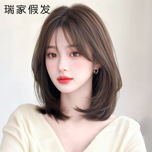 瑞家+全头套+真人发丝+方圆脸