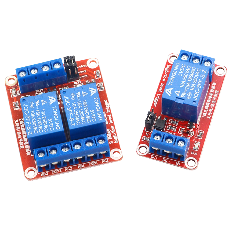 1/2/4/6/8路继电器模块带光耦高低电平触发PLC控制板模组5v12v24v