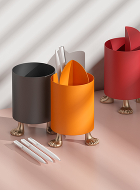 [空之喵喵]日式创意个性简约儿童学生小笔筒办公室桌面网红收纳盒