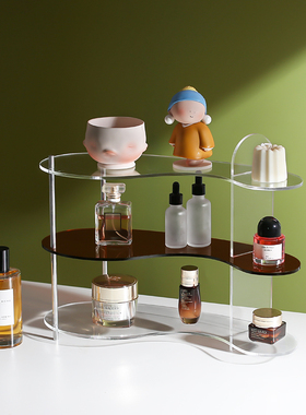 [空之喵喵]桌面置物架亚克力多层杯子收纳架香水香薰蜡烛杂物架子