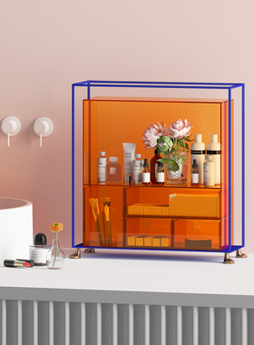 空之喵喵|亚克力桌面化妆品收纳盒梳妆台抽屉式护肤品置物架防尘