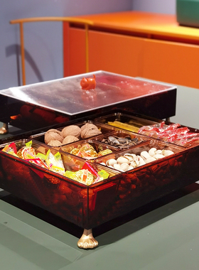 [空之喵喵]客厅亚克力过年糖果盒2025新款新年干果盒网红春节家用