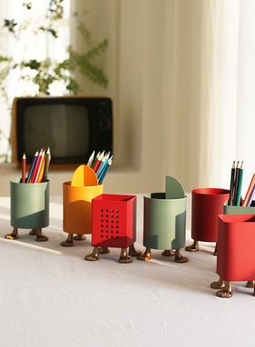 空之喵喵|北欧个性创意笔筒ins桌面收纳盒可爱办公室办公桌遥控器