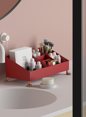 空之喵喵|北欧风格化妆品收纳盒口红置物架桌面学生ins家用大容量