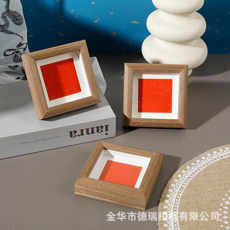 新中式迷你小相框正方形中空画框摆台立体木质手写书法桌面摆件,家居饰品,DIY亲子装饰画,淘宝优惠券,粉丝福利购,淘宝优惠卷