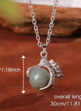 跨境热销龙爪吊坠天然石项链欧美个性项饰玉石挂件厂家直销