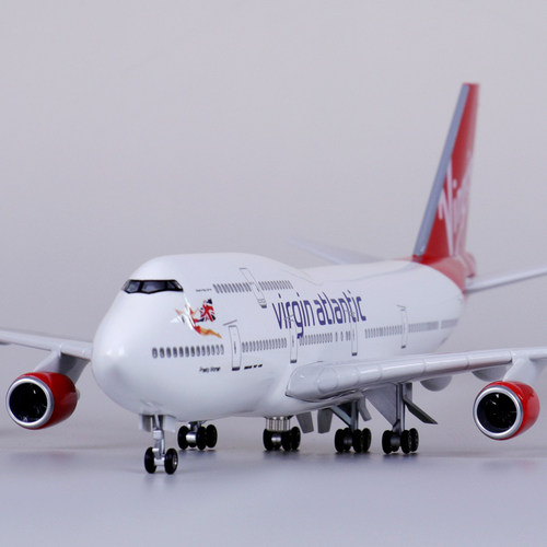 带轮子维珍组装47厘米飞机模型