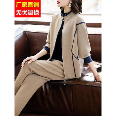 妈妈装2025春季新款休闲运动套装50岁中老年人春秋外套女开衫上衣