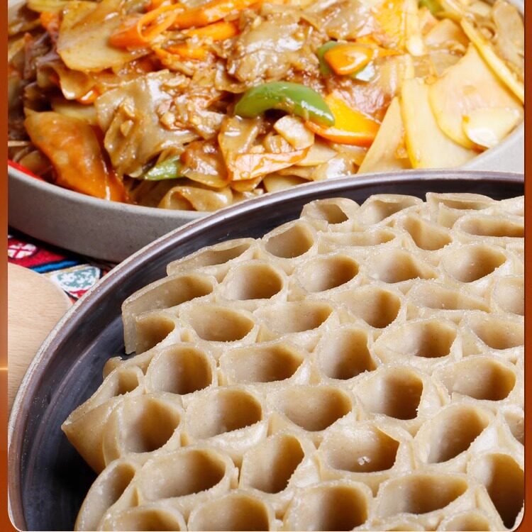 莜面烤姥姥栲栳栳攸面筱面半成品速食山西特产小吃面熟食窝窝卷