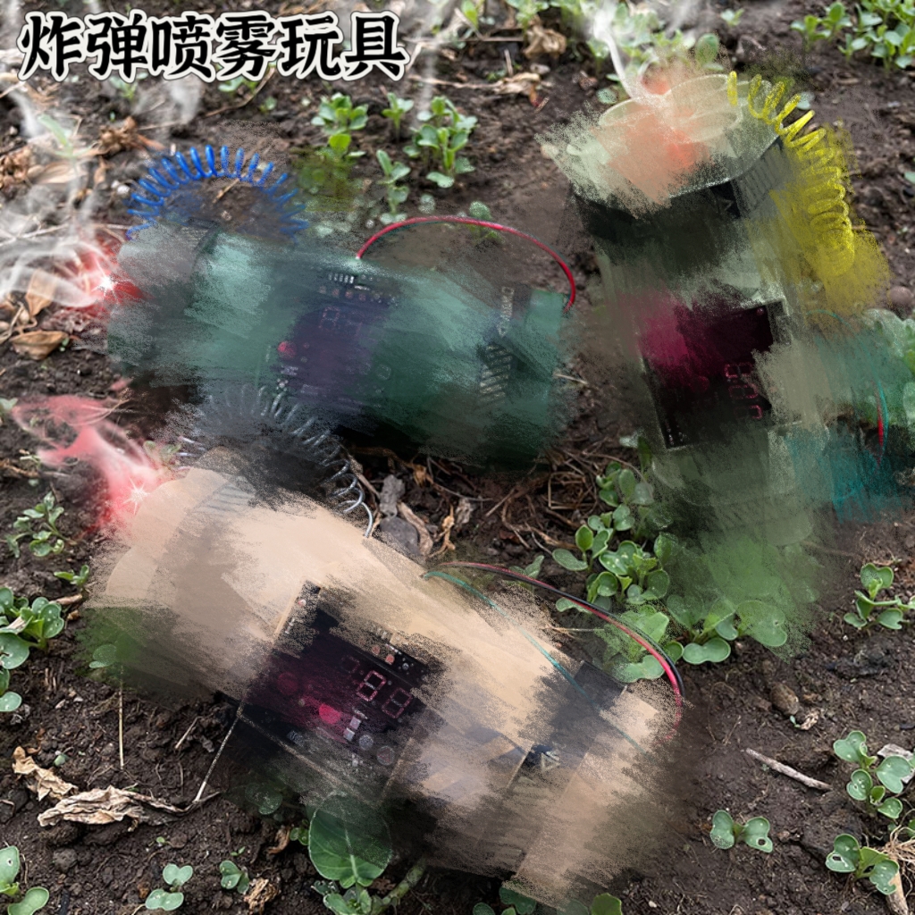 儿童C4烟雾弹烟雾炸药包手榴弹军事科教玩具仿真cs定时炸模型弹