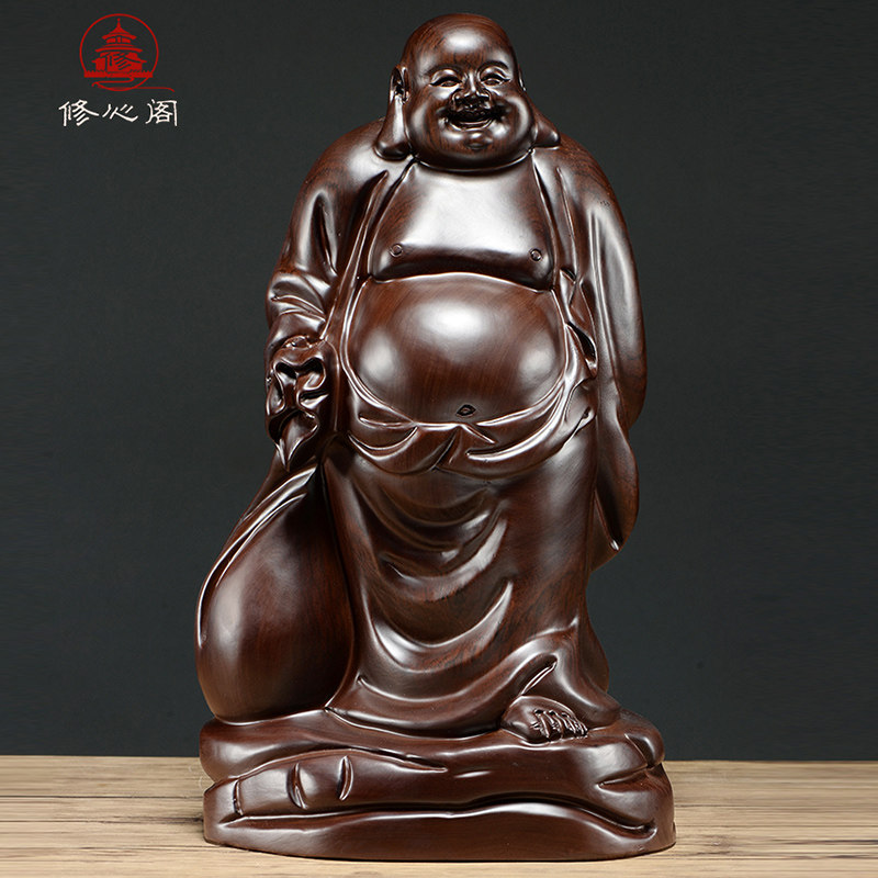 木雕摆件弥勒佛实木质大肚笑佛像大号红木客厅镇宅乔迁送工艺礼品在类目 家居饰品, 摆件中 - 来自Buy2taobao.com提供专业的淘宝代购服务