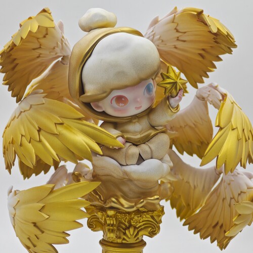 纯手工泡泡玛特天使序列dimoo执星之约改娃diy摆件盲盒生日礼物