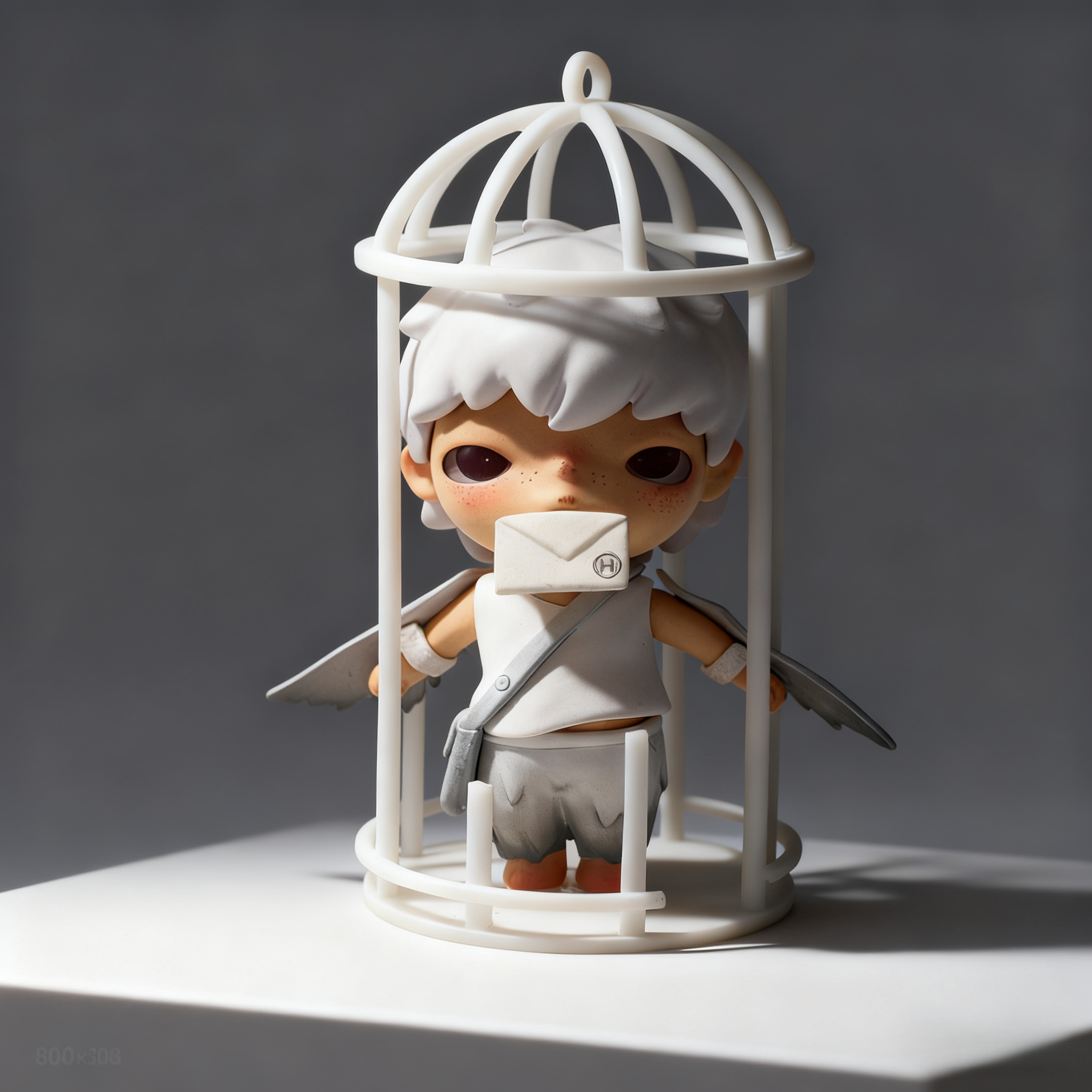 纯手工泡泡玛特小野天使改娃diy摆件盲盒礼物摆件生日礼物含礼盒