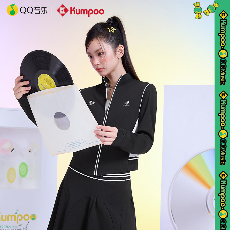 薰风QQ音乐联名羽毛球服女款长袖外套运动服上衣外套K242W-5073