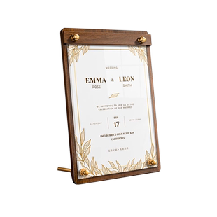 木质台卡菜单展示牌A4酒水牌A5价目表立牌酒店咖啡奶茶店广告牌桌牌透明价格牌亚克力授权牌台签展示牌定制