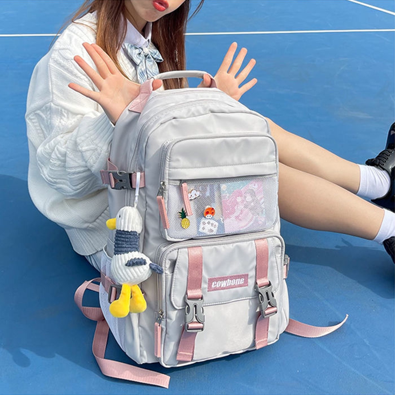 法国正品MDITCK大容量高中生书包女减负护脊初中背包小学生双肩包