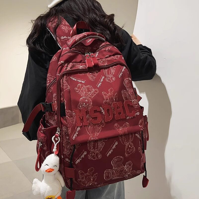 法国ZAMP女大学生单肩书包高中大容量背包初中减负护脊男款双肩包