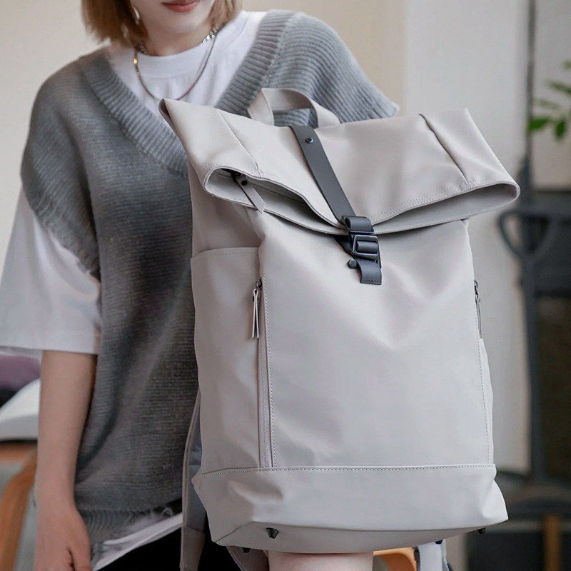 双肩包男女大容量电脑背包皮质男士通勤商务户外旅行防水男款书包