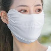 防晒口罩女高颜值透气面罩防紫外线遮全脸冰丝加大新款 遮阳 春夏季