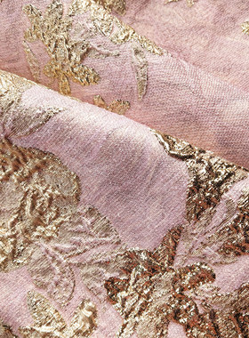 意大利进口真丝提花ruffo coli大牌布料奢侈品级花卉宫廷风面辅料