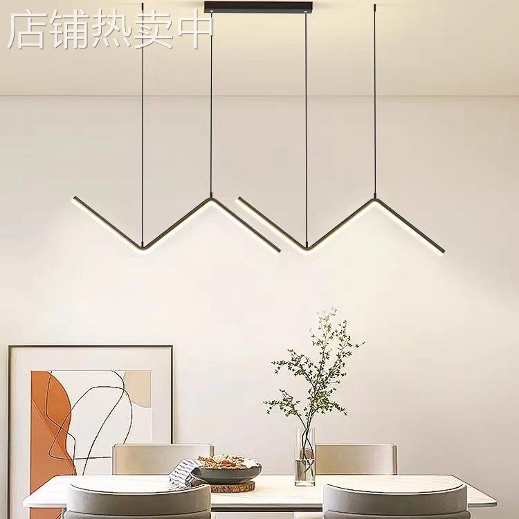 长条北欧客厅吊灯led主卧室餐厅设计师样板间创意灯具现代简约大