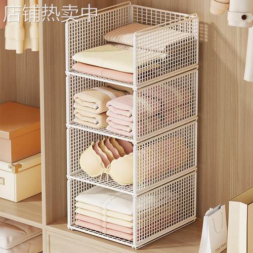 衣柜内分层隔板衣橱衣物可抽拉置物架子橱柜分隔整理隔断收纳