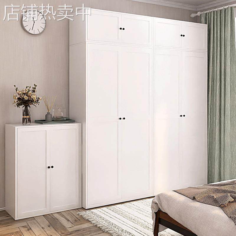 铁艺衣柜2023新款家用卧室衣橱柜子简约欧式玻璃门金属组合收纳柜