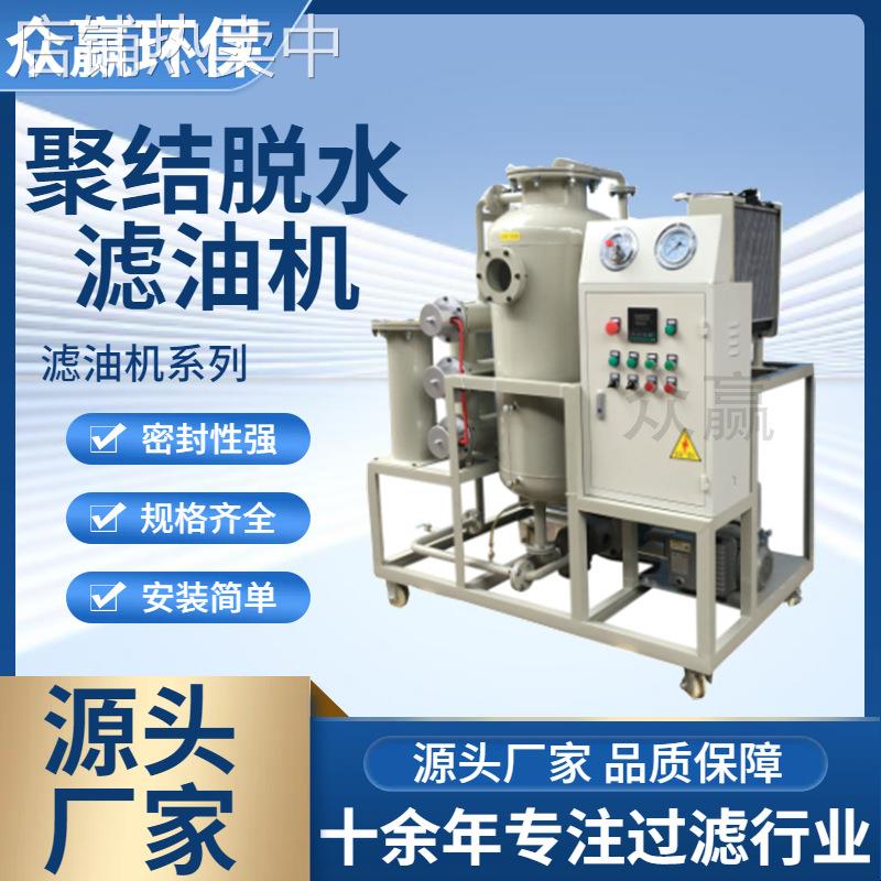 众赢环保 聚结式滤油机工业用油过滤设备柴油聚结脱水滤油机