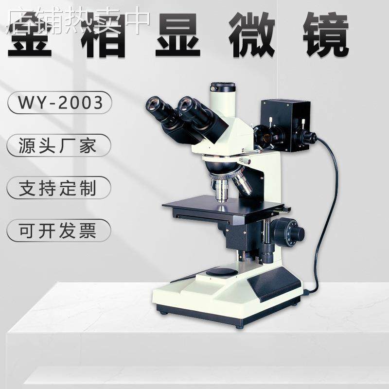 金相观察显微镜WY-L2003偏光三目500倍ccd高清台式金相仪学生专用