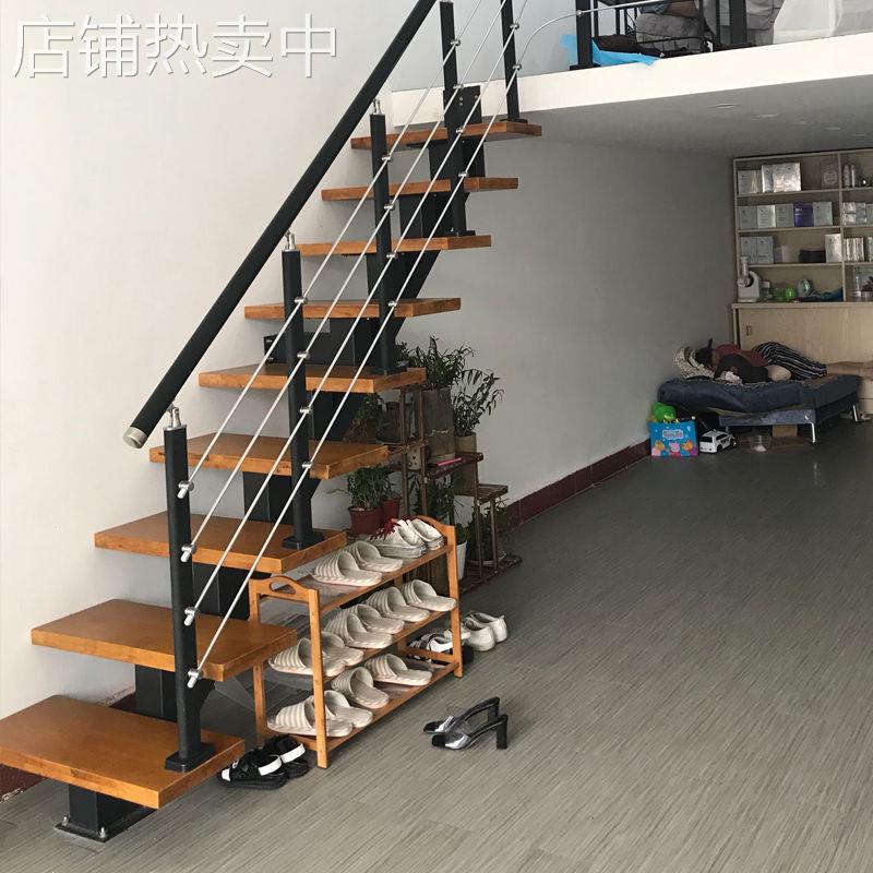 整体楼梯室内楼梯直梁楼梯loft楼梯跃层家用复式钢木公寓阁楼楼梯