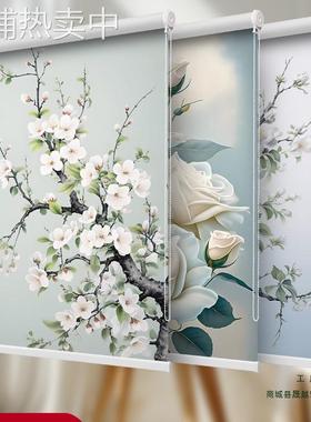 2025新款窗帘卷帘全遮光办公室遮阳升降厨房浴室卫生间卧室卷拉式