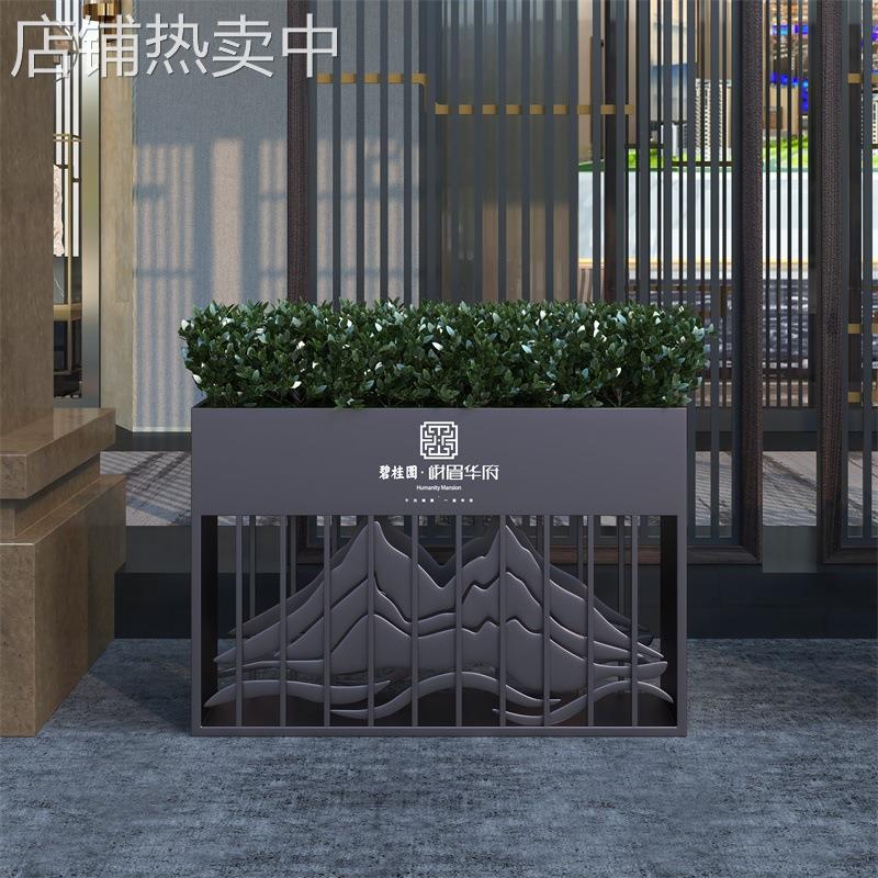 户外花箱铁艺花盆 售楼部花架市政咖啡厅绿化种植箱创意花槽