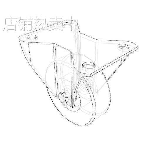 CSPK150-R6寸轮宽32MM 载重160KG 橡胶固定轮 米思米