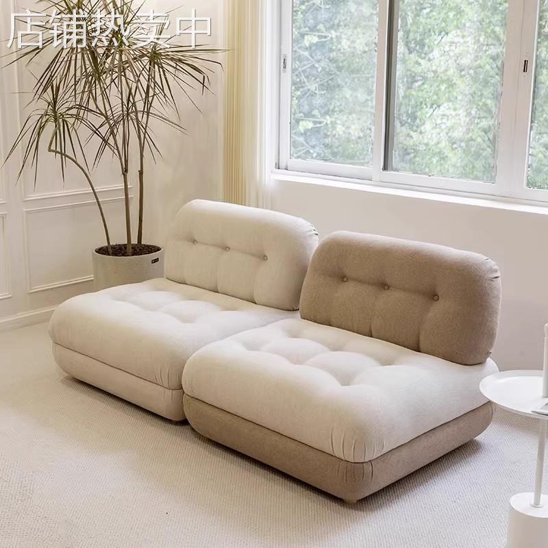 北欧简约现代模块单人沙发换鞋凳设计师自由组合豆腐块无扶手沙发