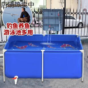 帆布鱼池防水布养鱼养殖家用专用游泳池简易大型户外锦鲤水池水箱