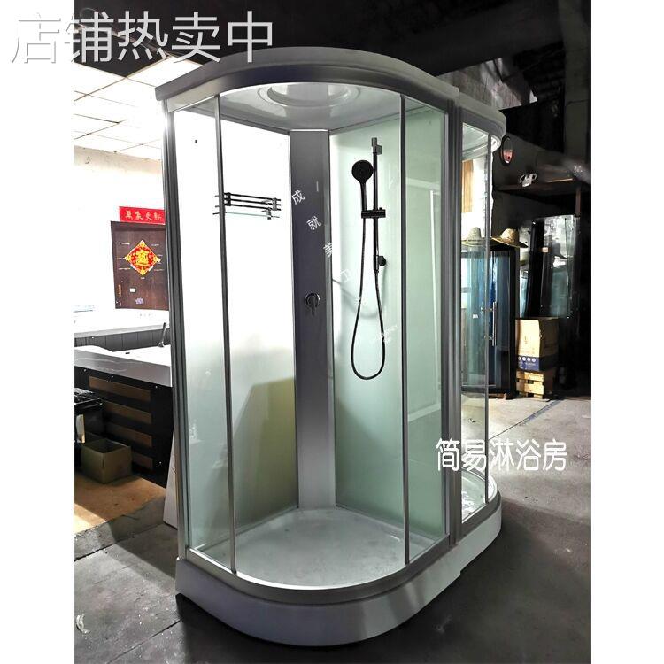 别墅家用酒店会所扇弧形简易淋浴房亚克力底盘整体淋浴房干湿分离