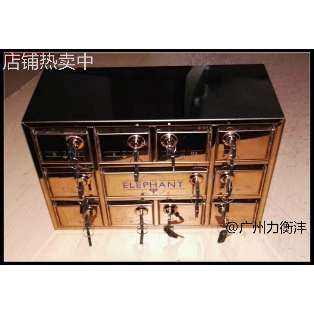 店铺小微型小费柜不锈钢柜玫瑰金带锁不锈钢加厚箱印LOGO手机柜