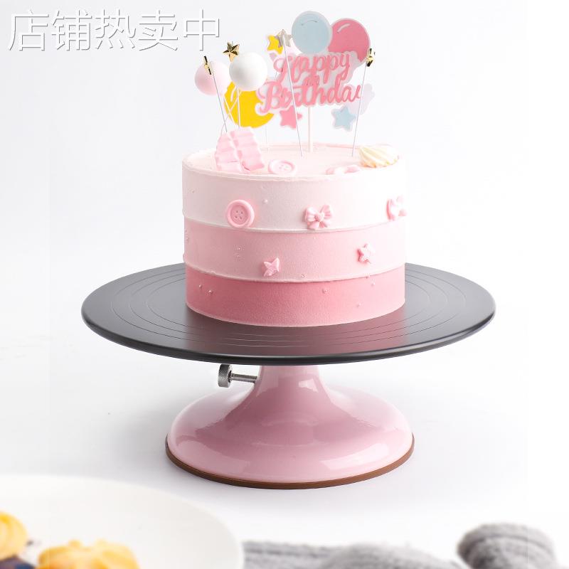 商用蛋糕转盘裱花台烘焙工具套装铝合金托盘旋转抹面家用裱花转台