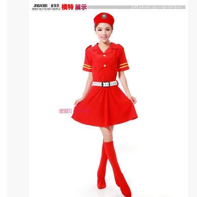 特价新款军鼓服演出套装广场舞迷彩连衣裙婚庆乐队长袖女兵舞蹈表