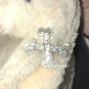 银闪骷髅交叉骨头发夹 自制亚文化朋克辣妹发饰ins小众朋克全新