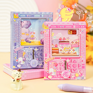 创意笔记本本子酷跑派对游戏机关本迷你口袋本扭蛋机随身便携趣味解压儿童玩具女孩可爱卡通记事本小学生 新款
