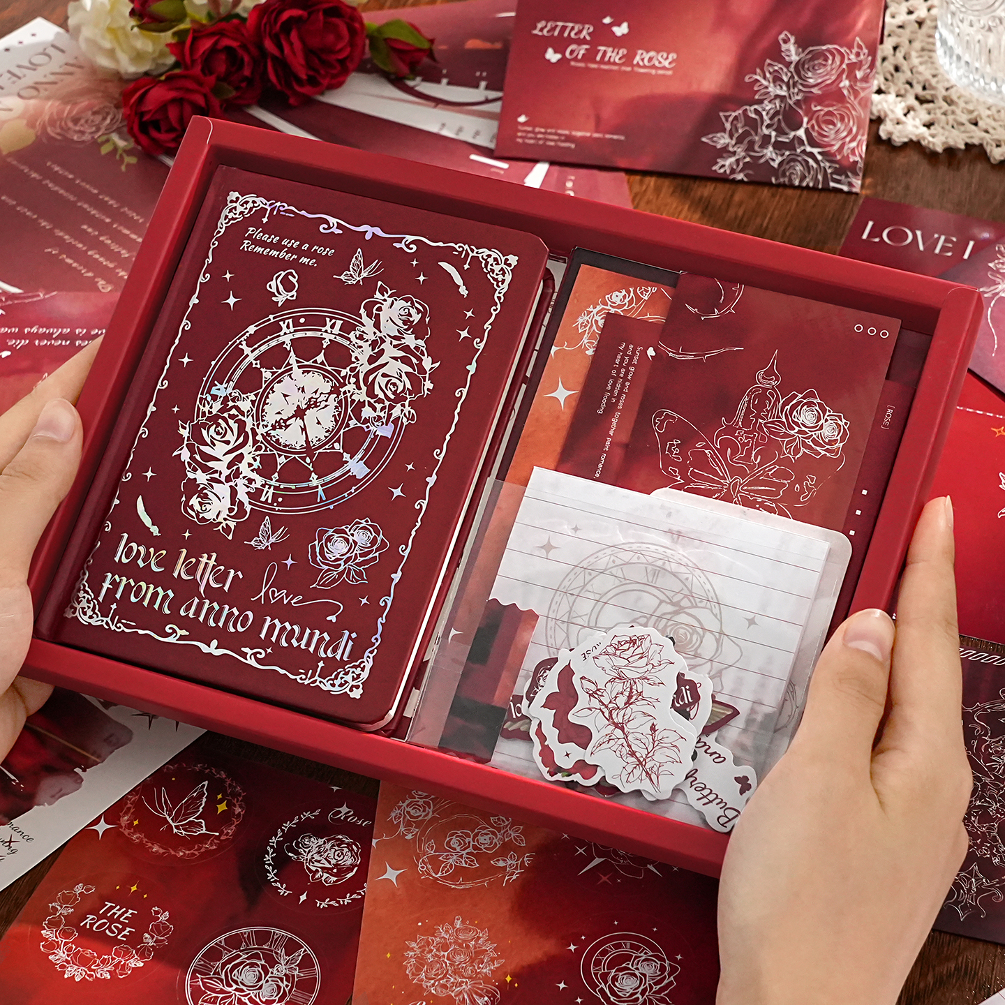 玫瑰来信手账本礼盒信封信纸