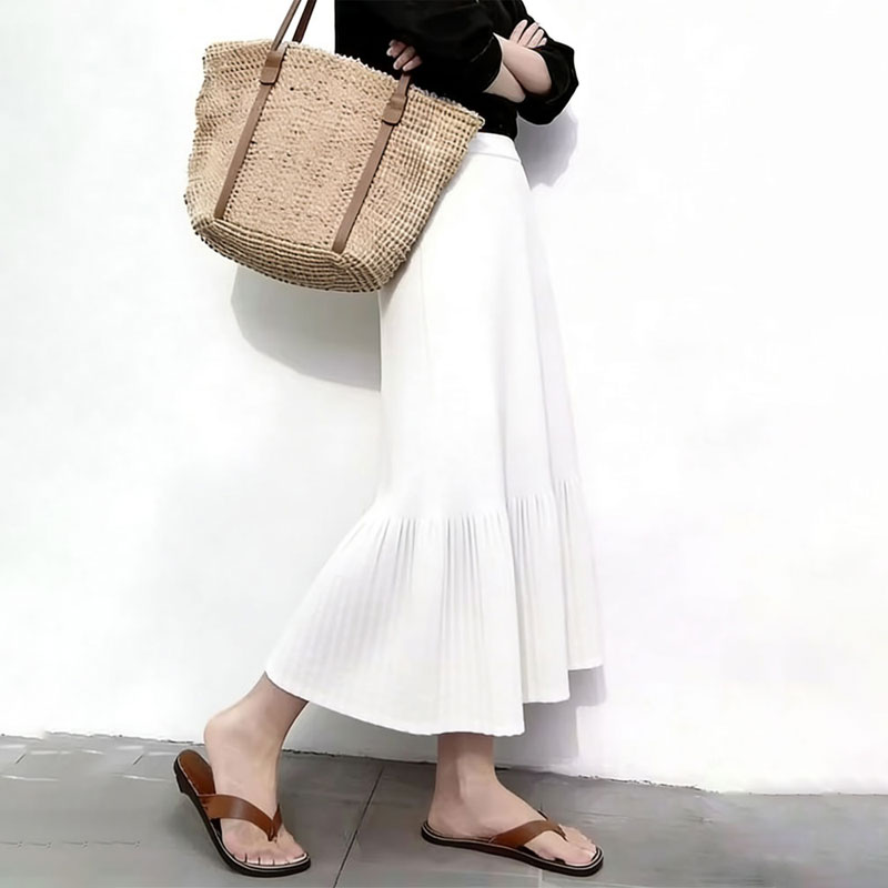 欧货高端定制白色大码半身裙女